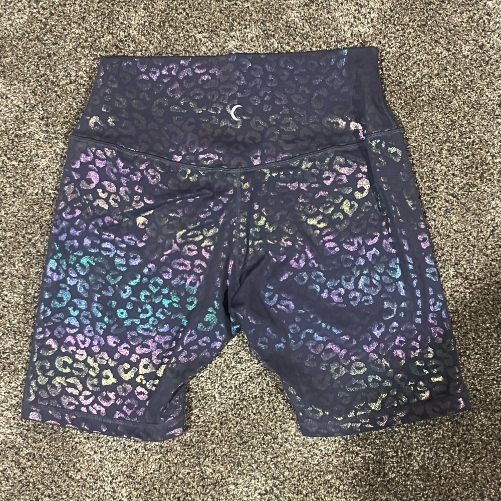 Zyia Colorful Leopard Print Women's Biker Shorts